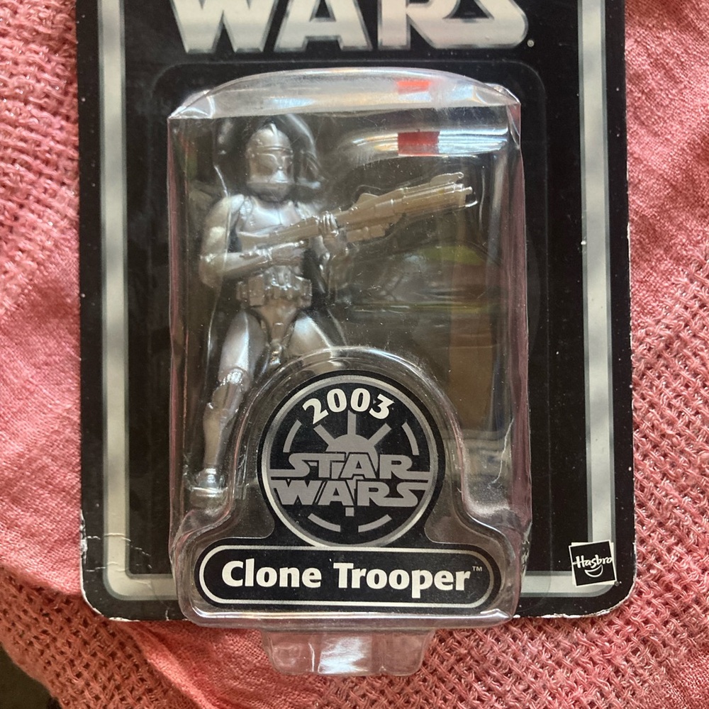Star Wars Silver Clone Trooper Action Figure - 2003 Badge